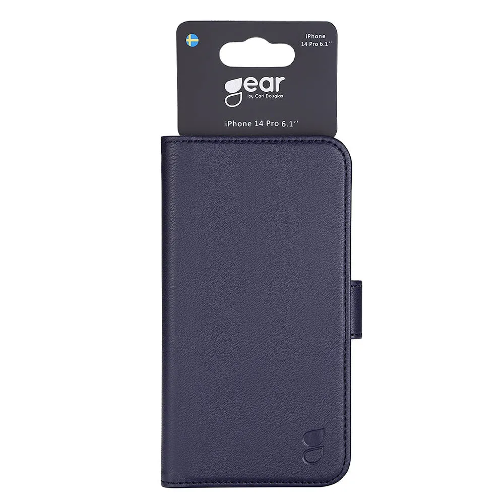 GEAR Wallet, iPhone 14 Pro - pl&aring;nboksfodral, Bl&aring;