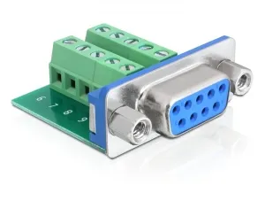 Delock Terminal Block > D-Sub 9 pin female - adapter