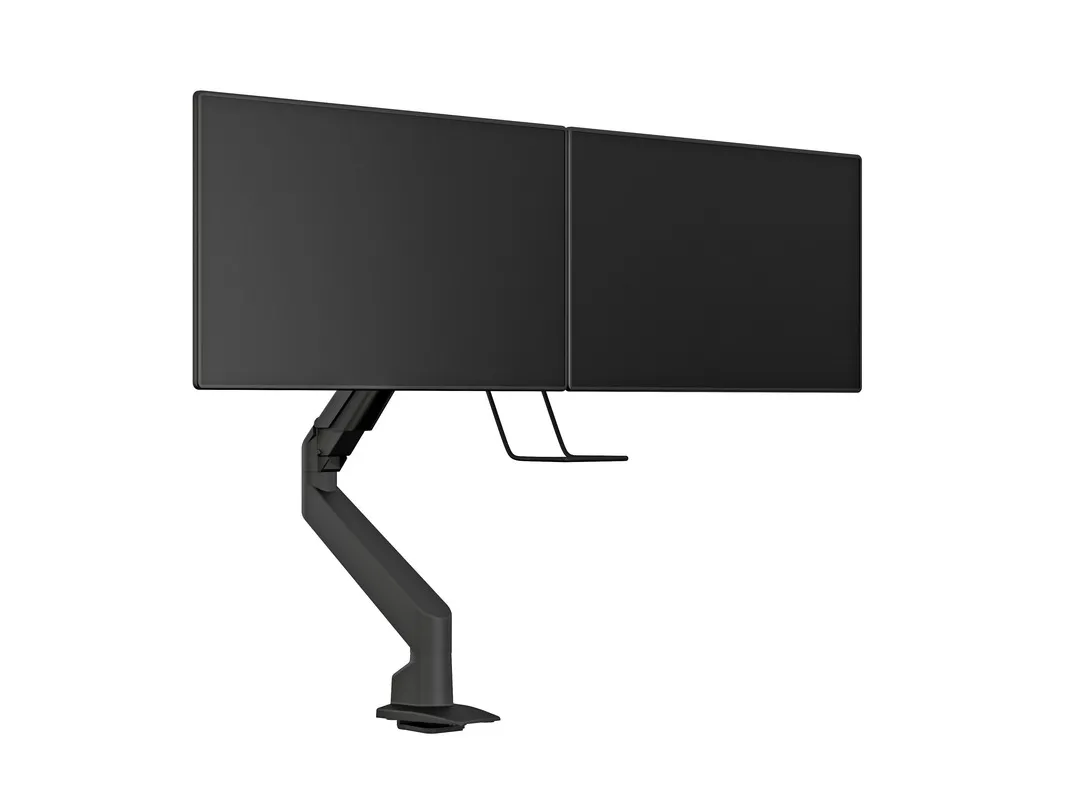 M VESA Gas Lift Arm Single Black HD w. Duo Crossbar
