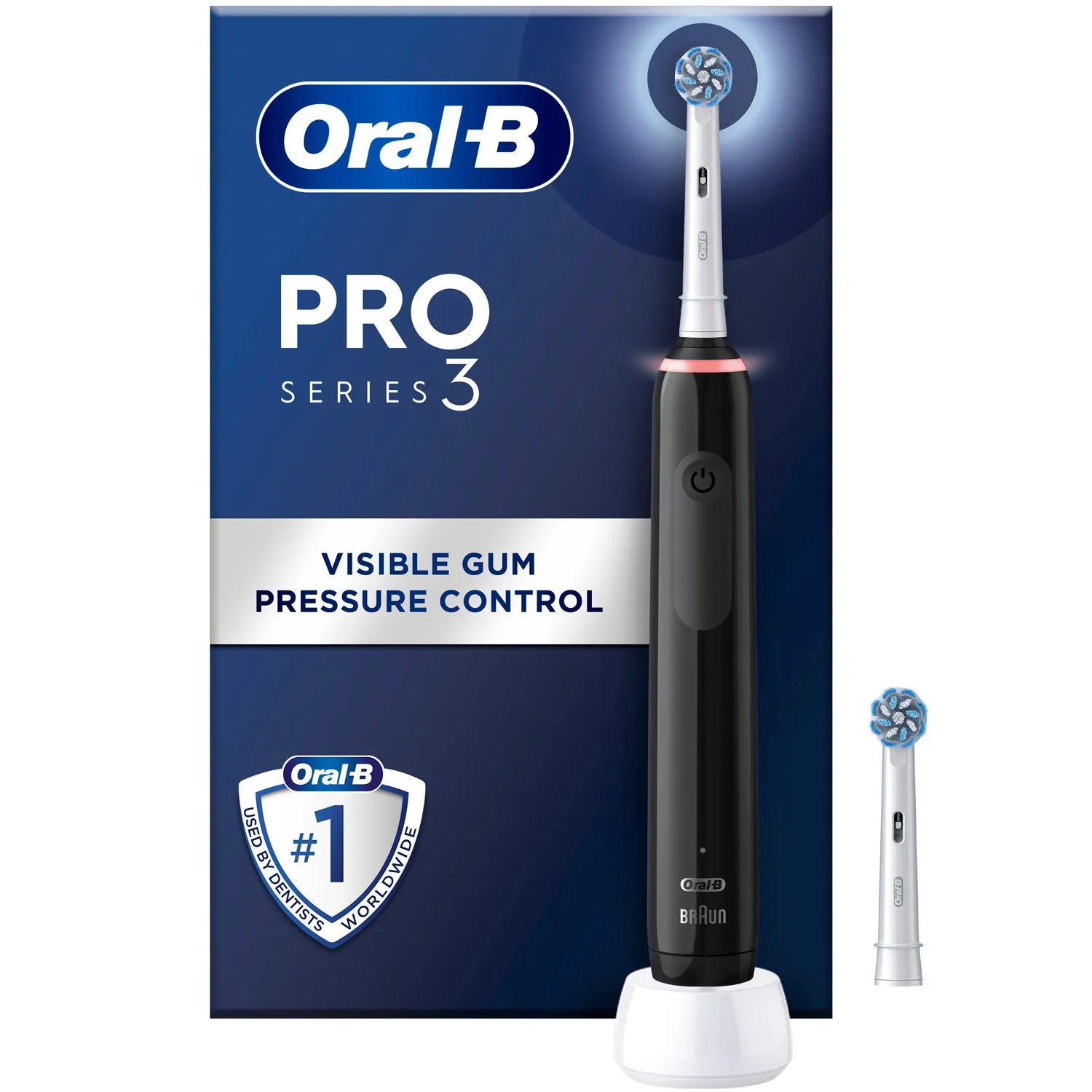 Oral-B Pro3 + Extra Refill -sähköhammasharja, musta
