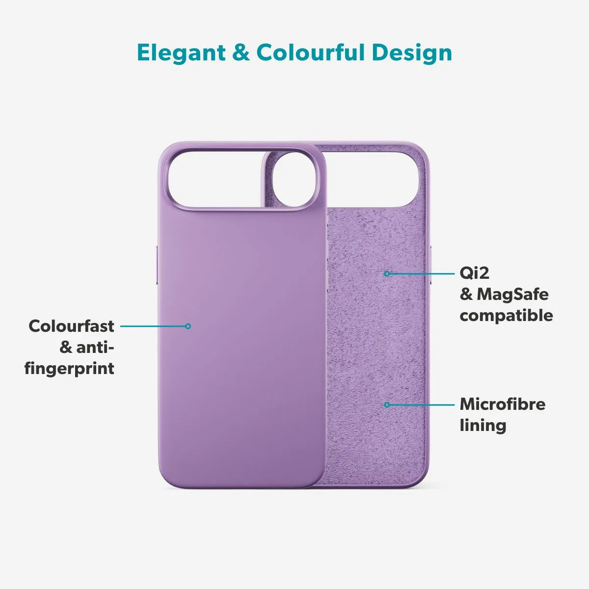 Epico Silicone Pro Mag+ Case iPhone Air Qi2  &  MagSafe Compatible, Purple Epico Silicone Pro Mag+ Case iPhone Air Qi2  &  MagSafe Compatible, Purple