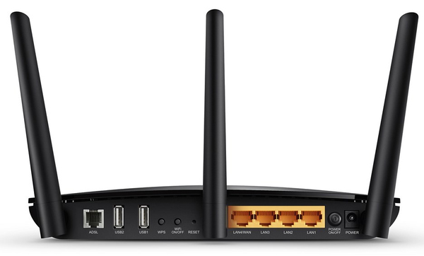 TP-LINK AC1750 WLAN Dualband Gigabit ADSL2+ Modem Router 4 Gigabit Ethernet Ports 2 USB 2.0 Ports Annex B