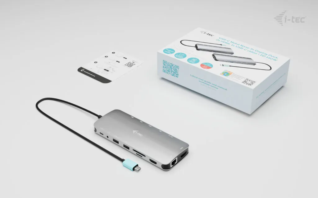 I-TEC USB-C Metal Nano 3x Display Dock, 2x HDMI 1x USB-C vid