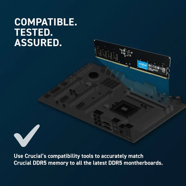 Crucial 32GB (2 x 16GB), DDR5 4800MHz, CL40 - memory