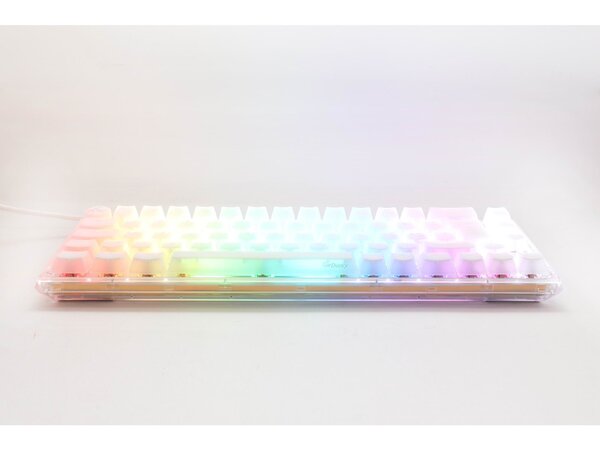 Ducky One 3 Aura White SF 65% mekaniskt speltangentbord, Gateron Baby Kangaroo, vit