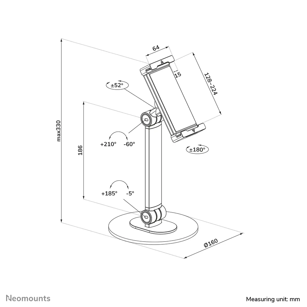 NEOMOUNTS BY NEWSTAR UNIVERSAL TABLET STAND FOR 4,7-12,9&quot; TABLETS