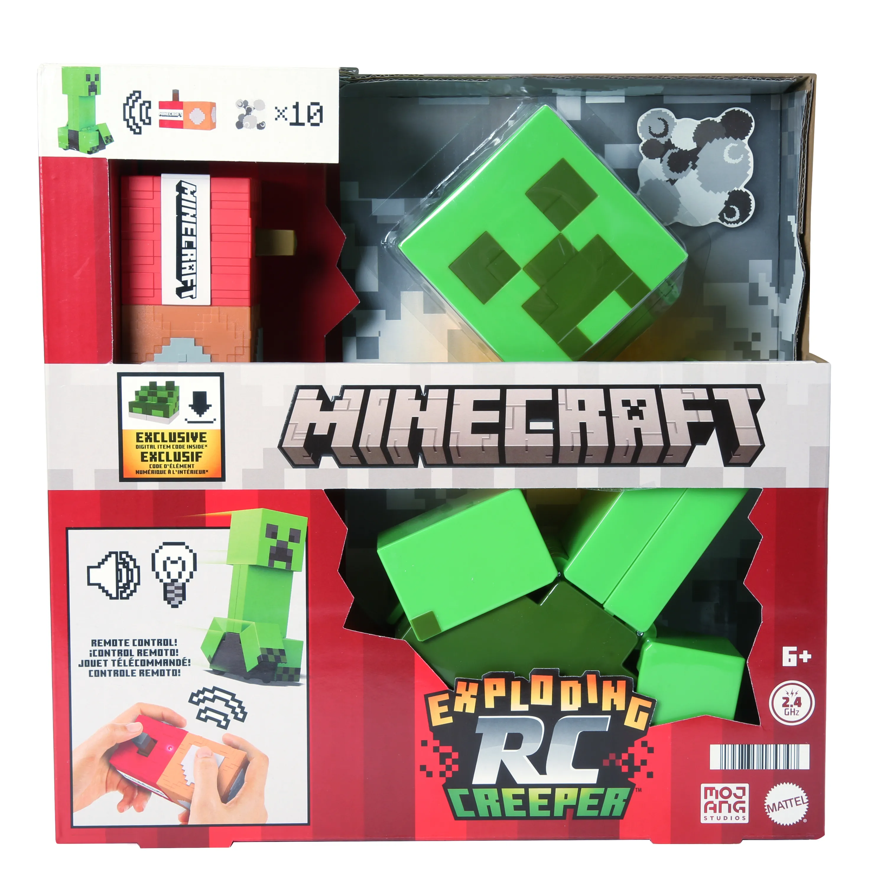 Mattel Minecraft Exploding Remote Control Creeper, Toy Figure