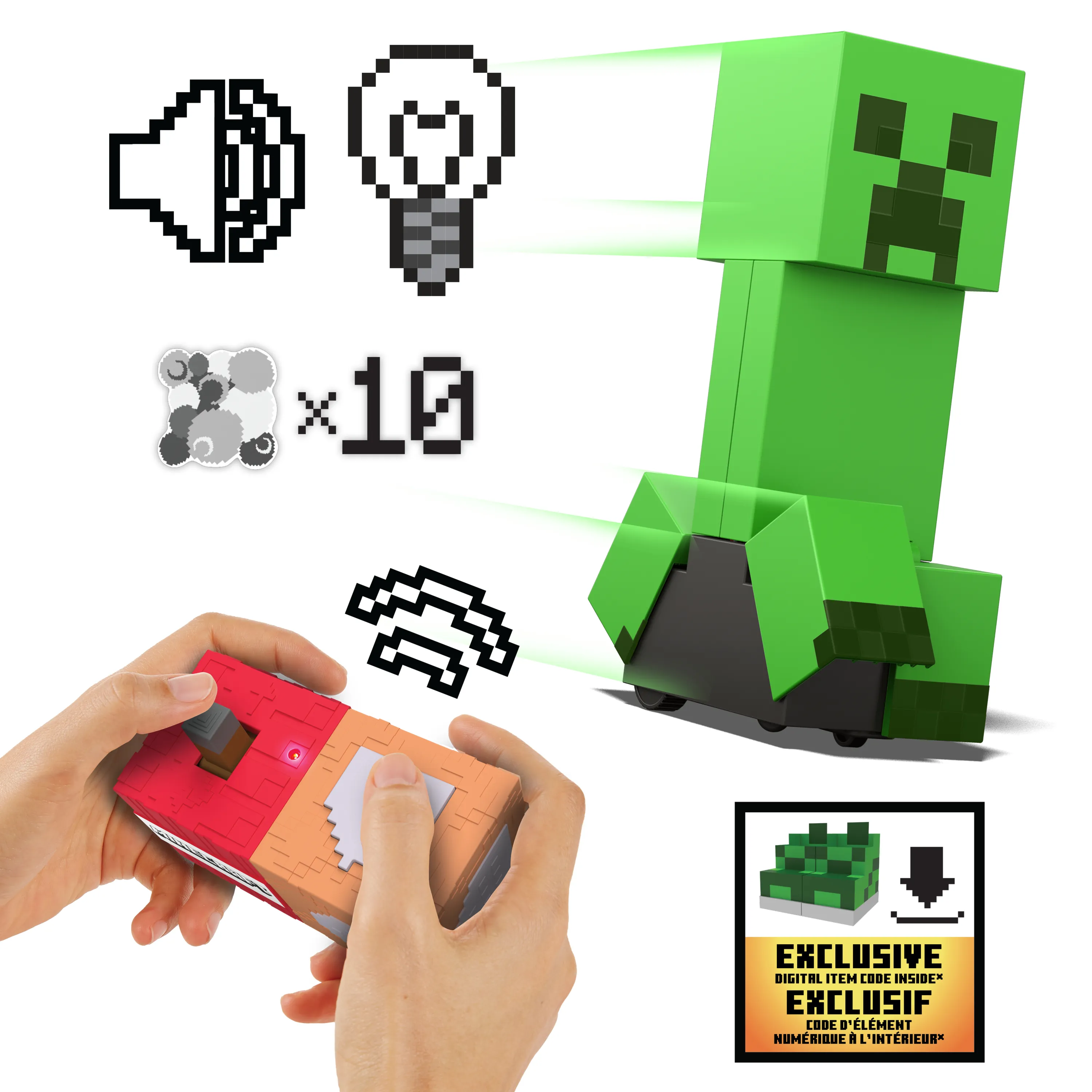 Mattel Minecraft Exploding Remote Control Creeper, Toy Figure