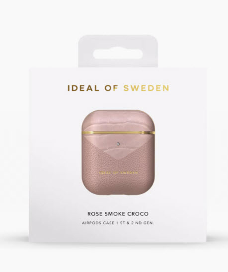 iDEAL OF SWEDEN APPLE AIRPODS 1/2 CASE - ROSE SMOKE CROCO