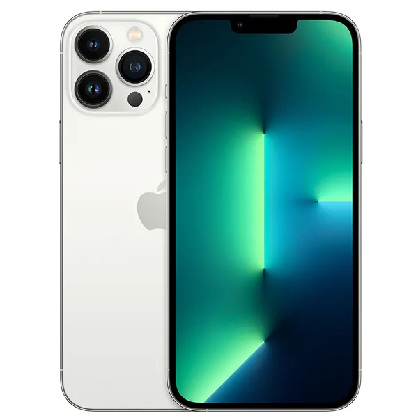 Kunnostettu iPhone 13 Pro Max 256 Gt -puhelin, Hopea (Hyv&auml; kunto)