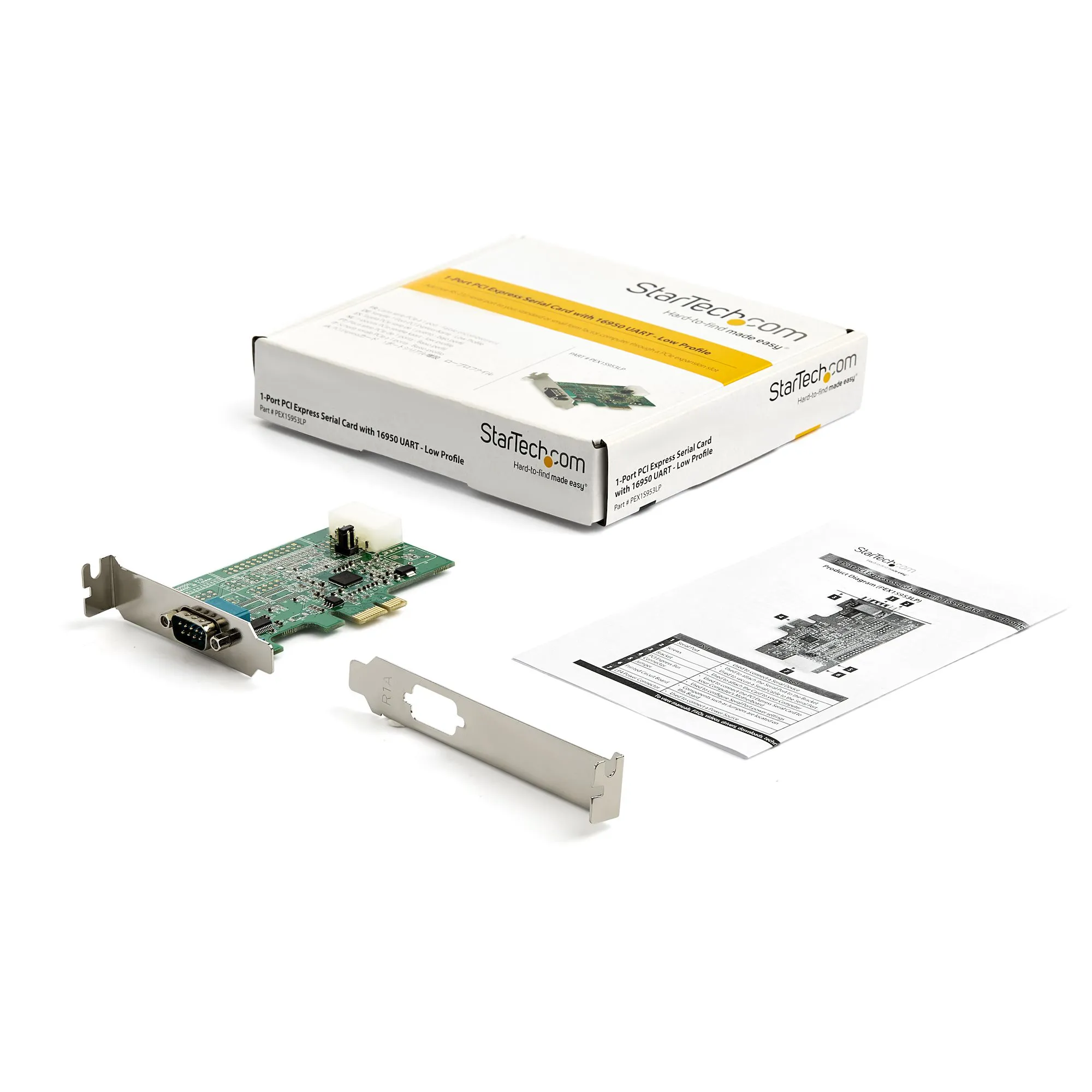 STARTECH.COM 4 Port PCI Express RS232 Serial Adapter Card - 16950 UART - Full Profile - PEX4S952 Replacement