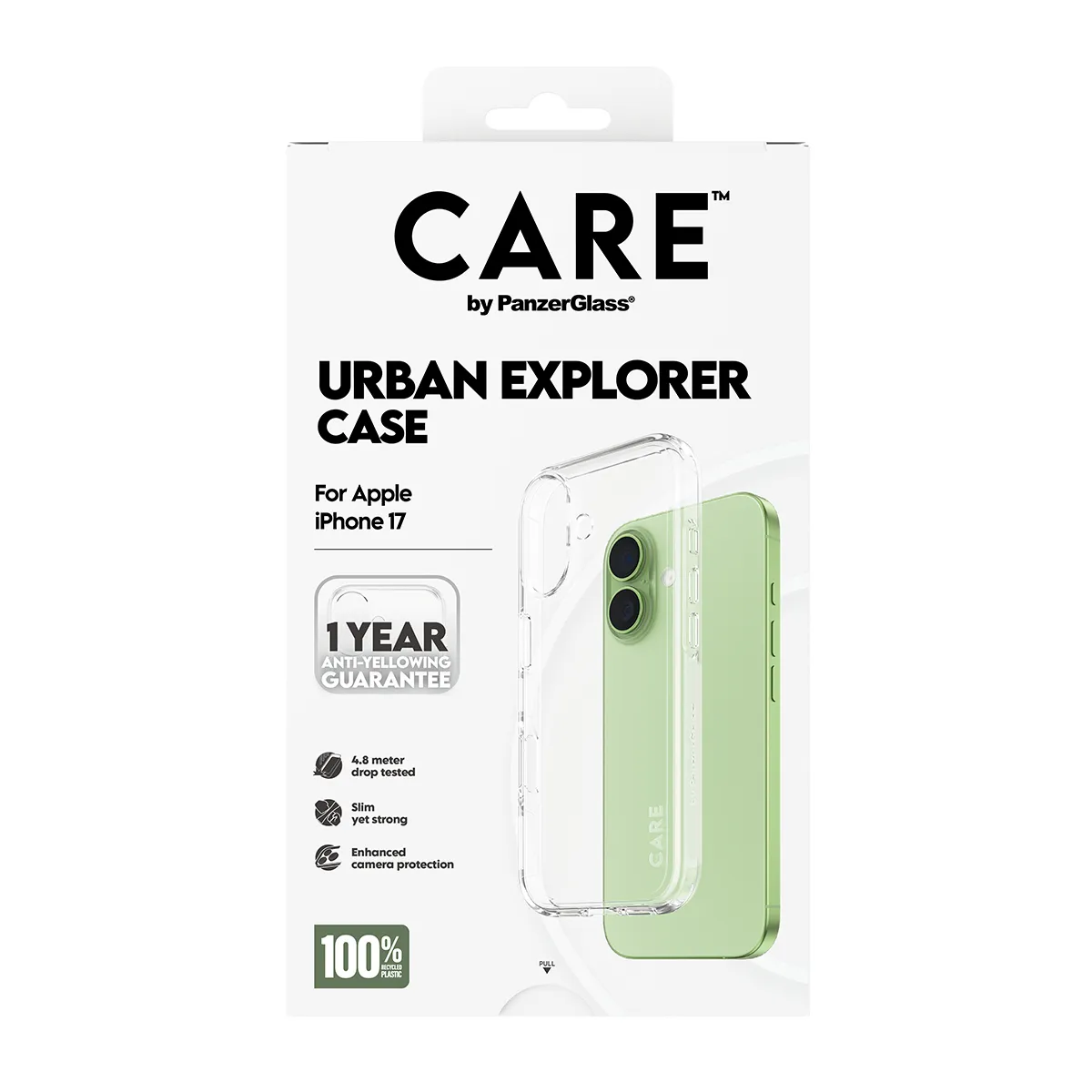 PanzerGlass CARE Urban Explorer Case for iPhone 17, Clear