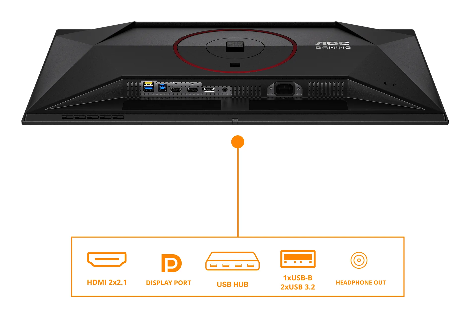 AOC Q27G4SDR 27" QHD, OLED 360Hz -pelin&auml;ytt&ouml;, USB hub
