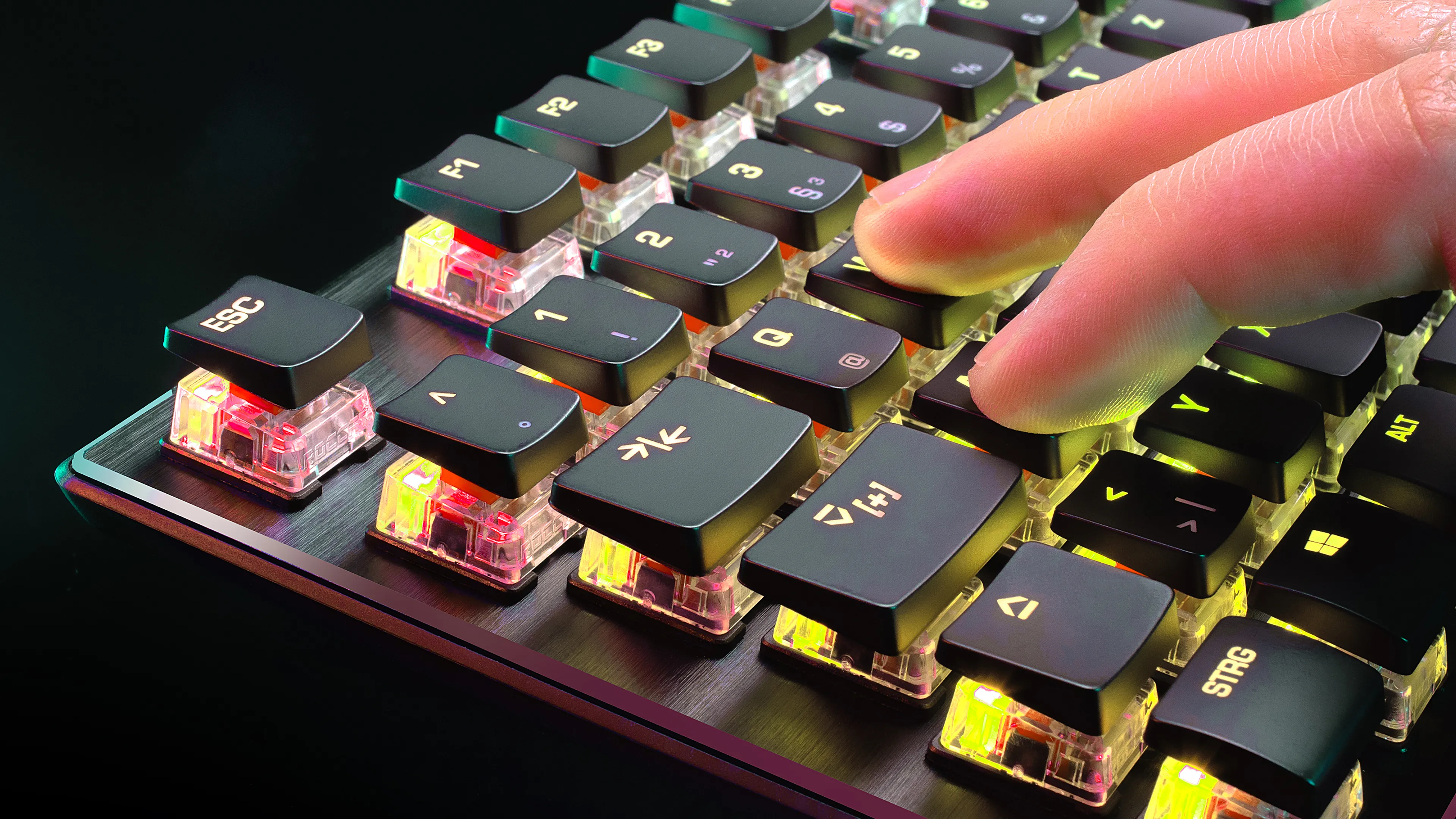 Roccat Vulcan TKL Pro Linear Red Switch - speltangentbord, vit