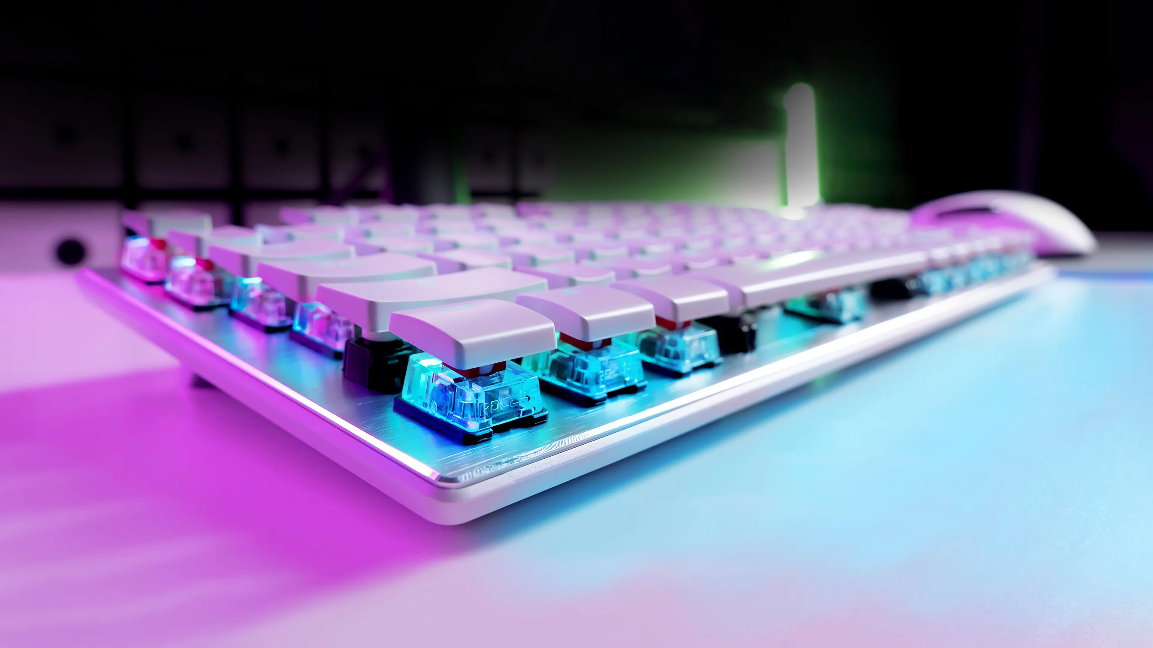 Roccat Vulcan TKL Pro Linear Red Switch - speltangentbord, vit