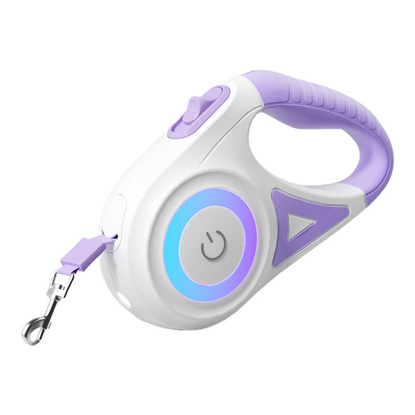 ROJECO RQYS-04 Automatic Light Emitting Diode Dog Leash, 5 m, Purple