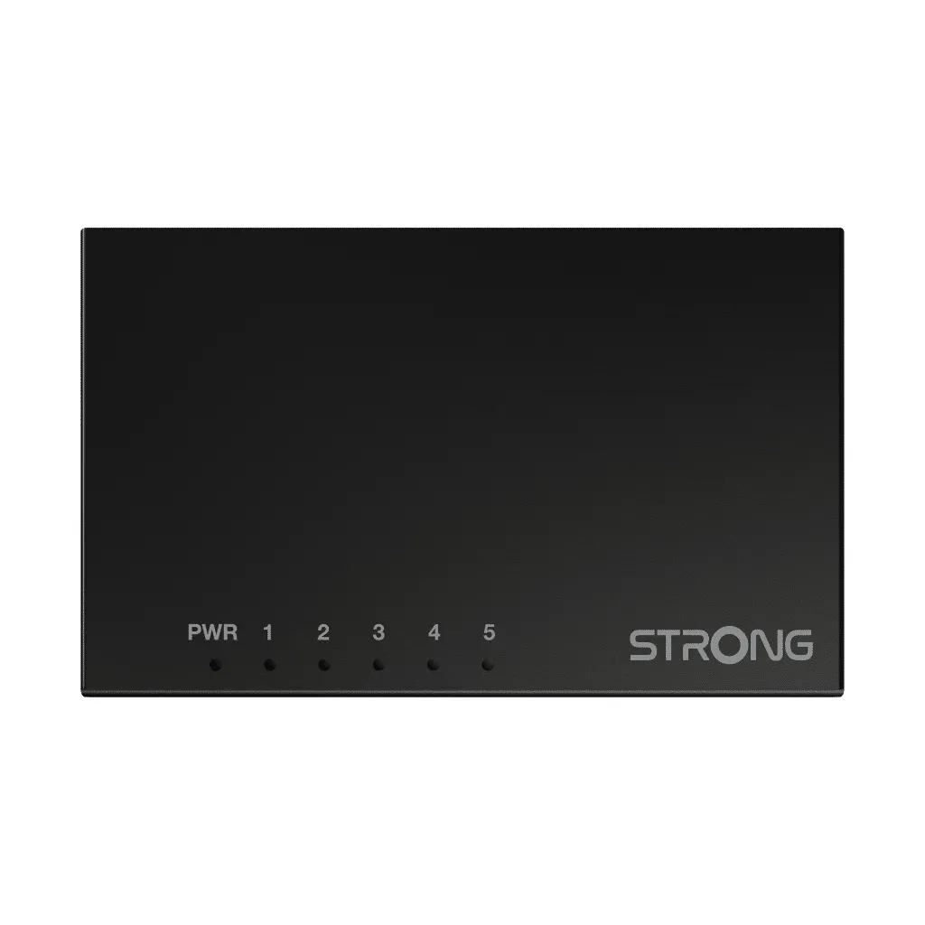 Strong 5-port Gigabitswitch Metall Svart
