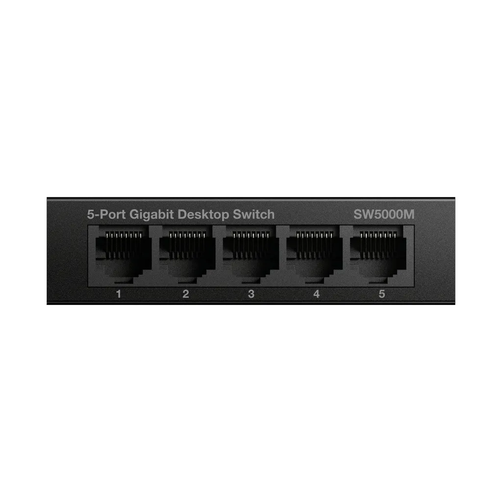 Strong 5-port Gigabitswitch Metall Svart