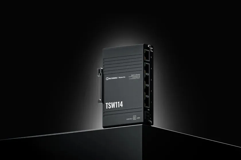 TELTONIKA NETWORKS TSW114 Gigabit ethernet switch with DIN rail