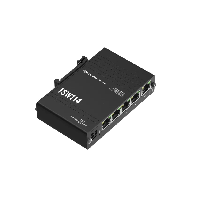 TELTONIKA NETWORKS TSW114 Gigabit ethernet switch with DIN rail