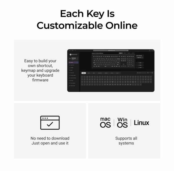 Keychron V6 Ultra 100% -langaton mekaaninen pelin&auml;pp&auml;imist&ouml;, Keychron Silk POM Brown, musta