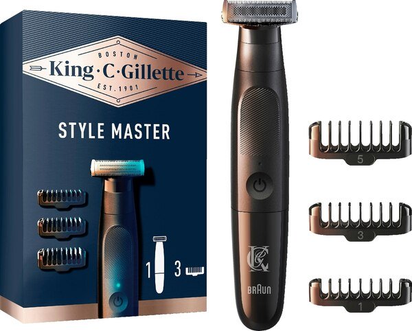 Gillette King C. Gillette Style Master XT3000 - sk&auml;ggtrimmer, silver/svart