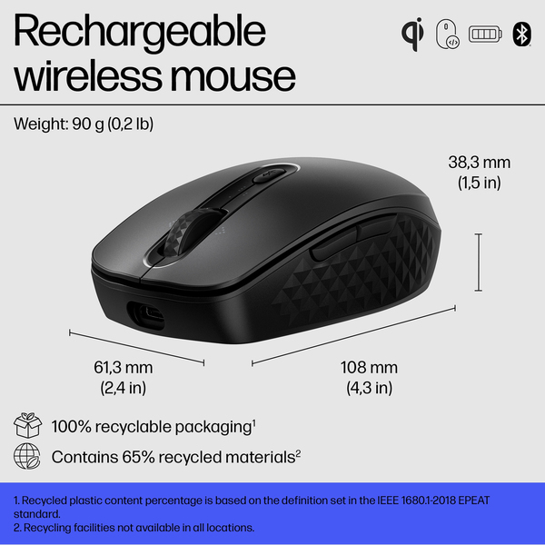HP 695 Qi-Charging Wireless Mouse