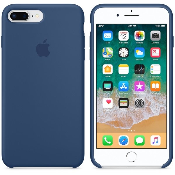 iPhone 8 Plus / 7 Plus Silicone Case - Blue Cobalt