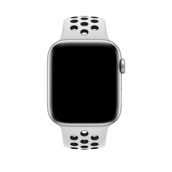 44mm Pure Platinum/Black Nike Sport Band - S/M &amp; M/L