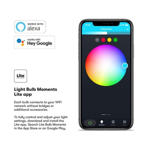 Lite bulb moments white &amp; color ambience (RGB) E27 lampa (Apple HomeKit) - 3-pack