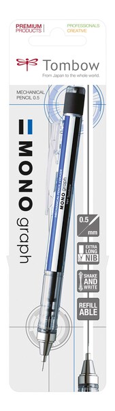 Tombow mechanical pencil MONO graph 0,5 white blister