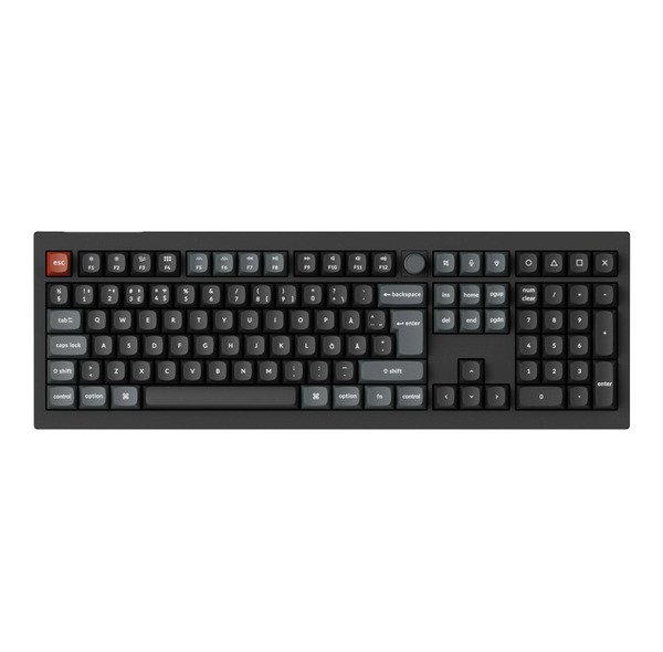 Keychron V6 Ultra 100% -langaton mekaaninen pelin&auml;pp&auml;imist&ouml;, Keychron Silk POM Brown, musta