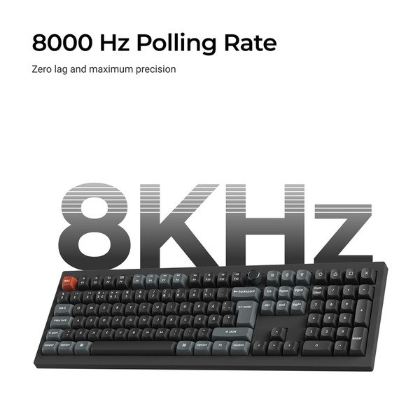 Keychron V6 Ultra 100% -langaton mekaaninen pelin&auml;pp&auml;imist&ouml;, Keychron Silk POM Brown, musta