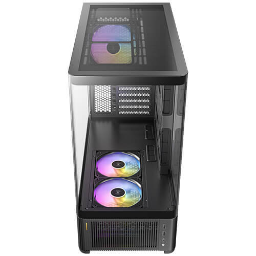 Antec C6 Curve ARGB Midi-Tower Case with window and RGB lighting, Black