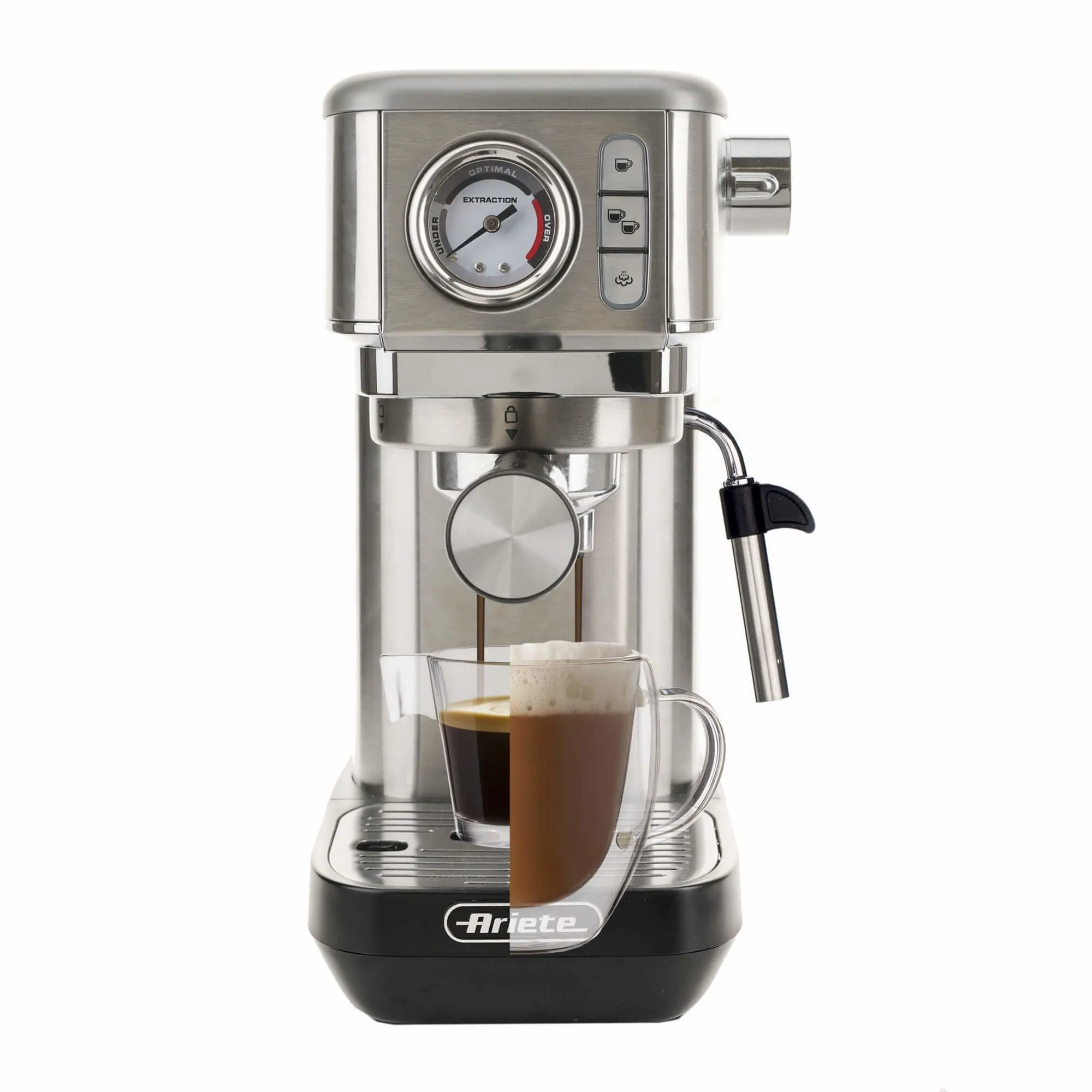 Ariete slim metal -espressomaskin med manometer