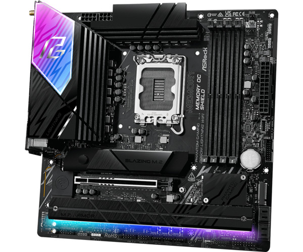 ASRock Phantom Gaming B860M Lightning WiFi 6E LGA 1851 mATX DDR5 - motherboard