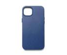 Mujjo Full Leather Case, iPhone 14, MagSafe -suojakuori, Sininen