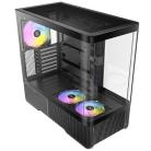 Antec C6 Curve ARGB Midi-Tower Case with window and RGB lighting, Black