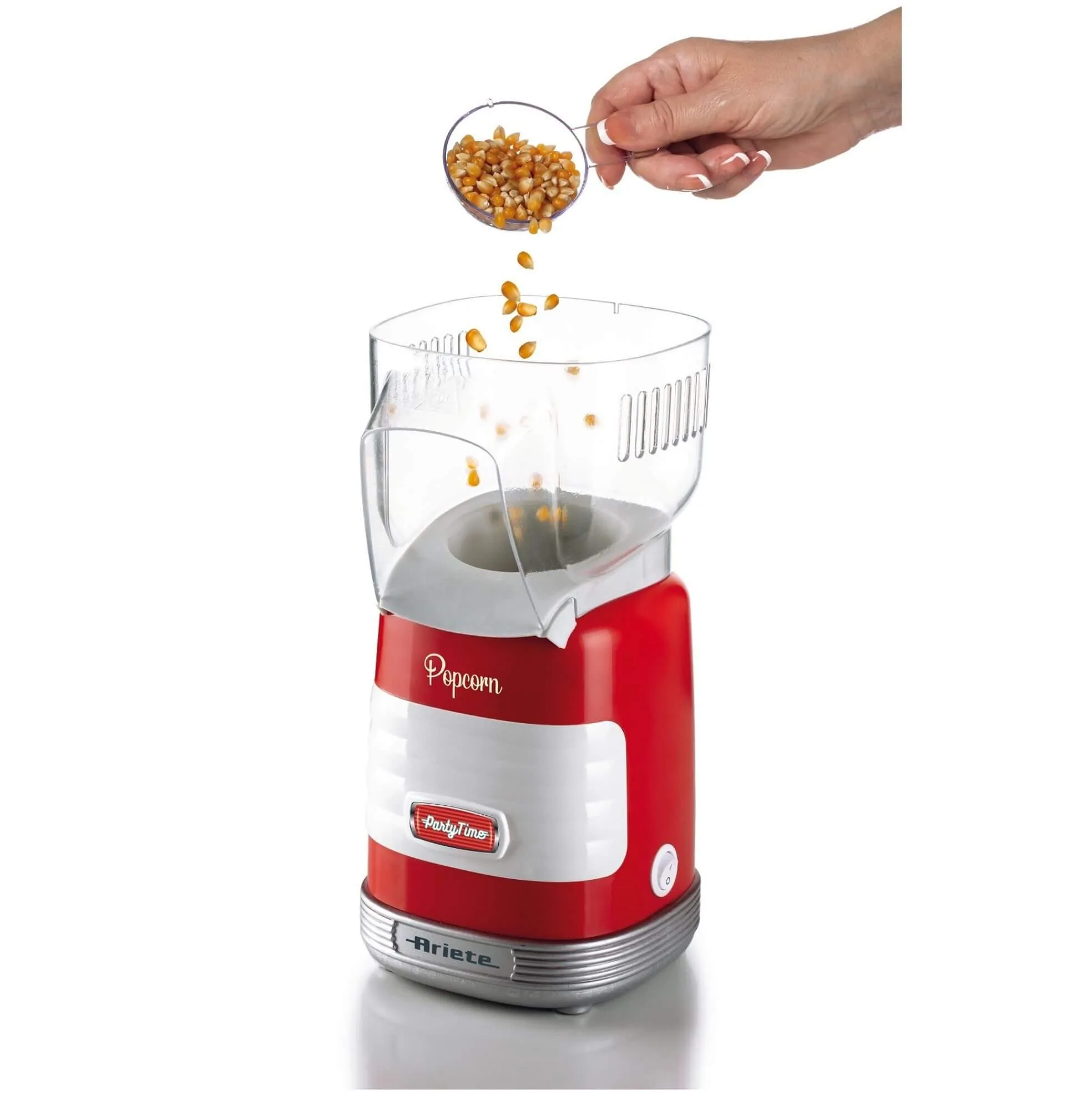 ARIETE 2956/00 Party Time popcornmaskin, 1100 W, r&ouml;d