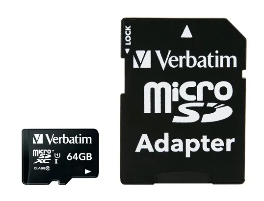 Verbatim Premium 64 Gt MicroSDXC -muistikortti + SD-adapteri