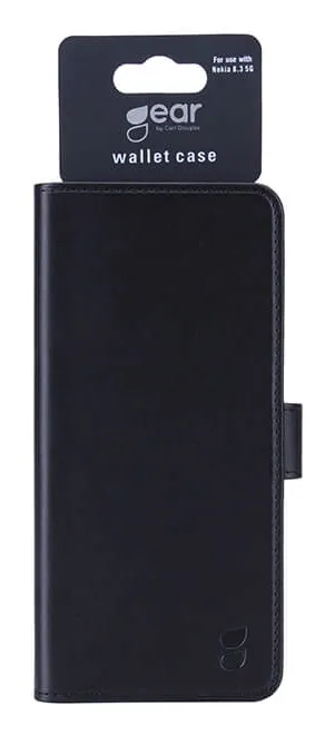 GEAR Wallet, Nokia 8.3 - Wallet Case, Black