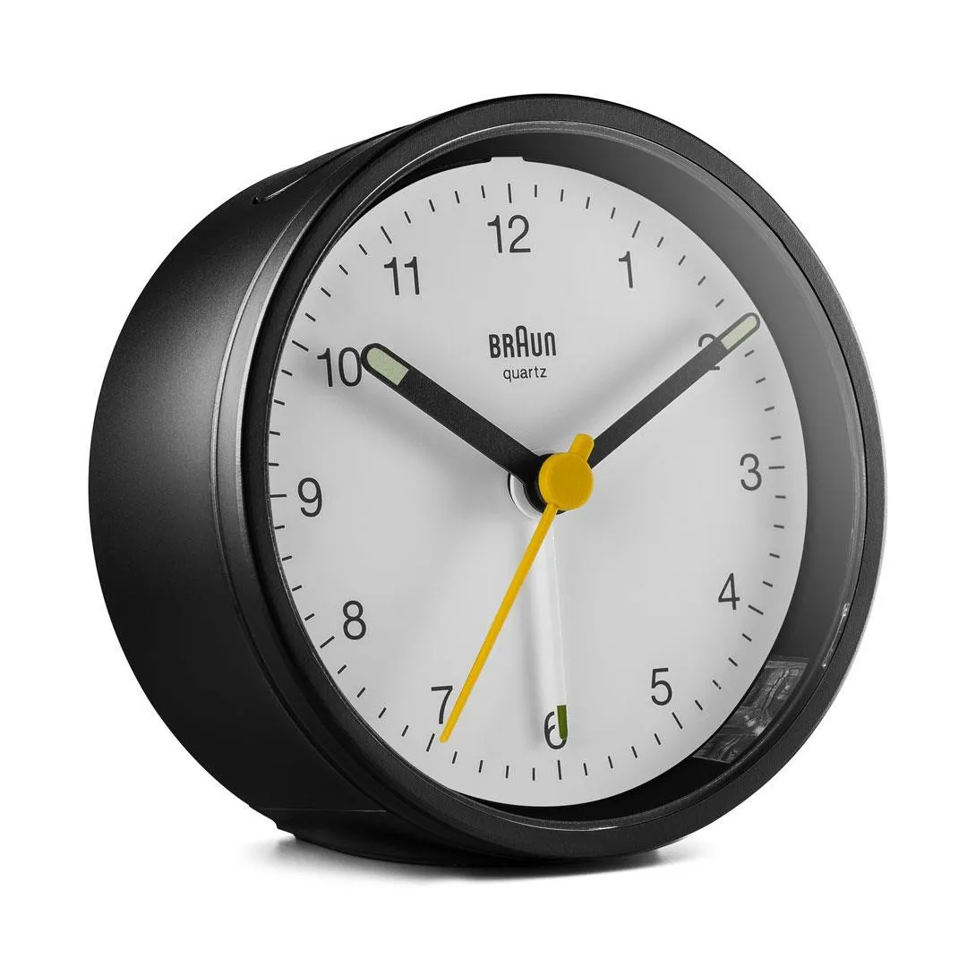 Braun BC 12 BW quartz alarm clock black