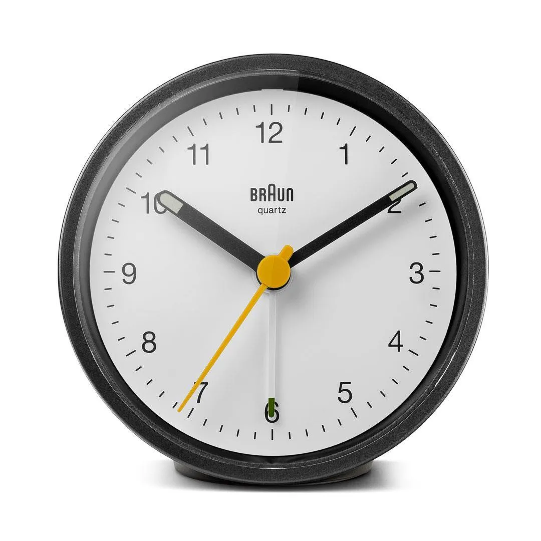 Braun BC 12 BW quartz alarm clock black