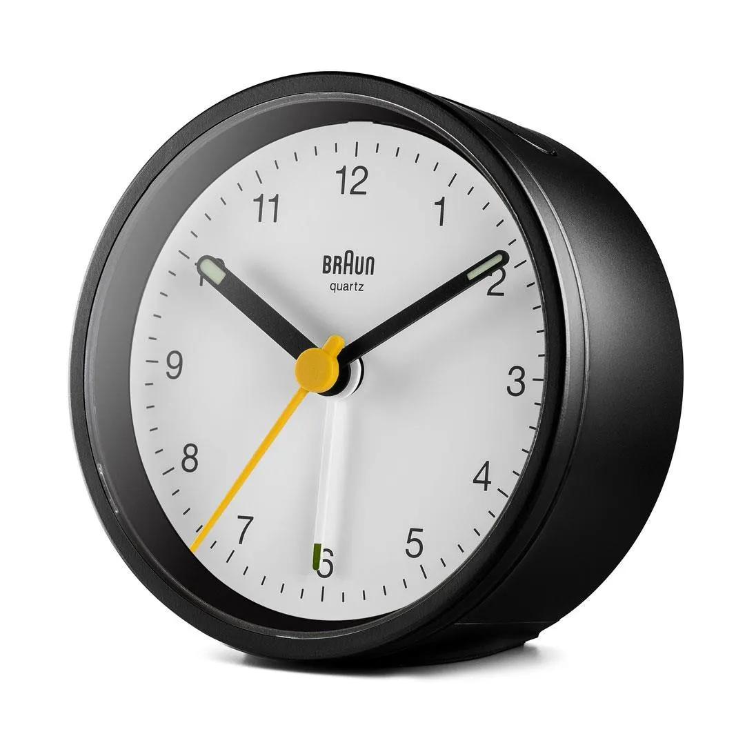 Braun BC 12 BW quartz alarm clock black