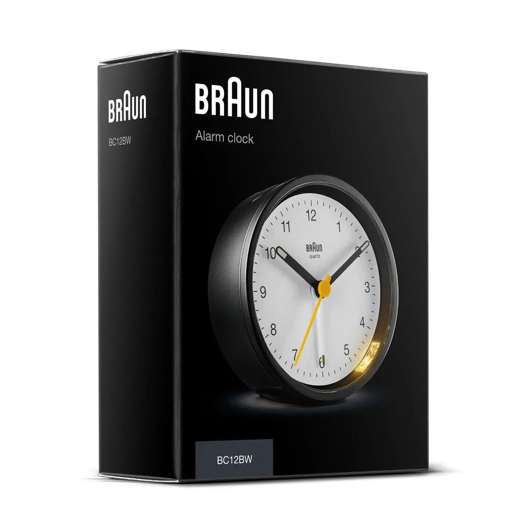 Braun BC 12 BW quartz alarm clock black