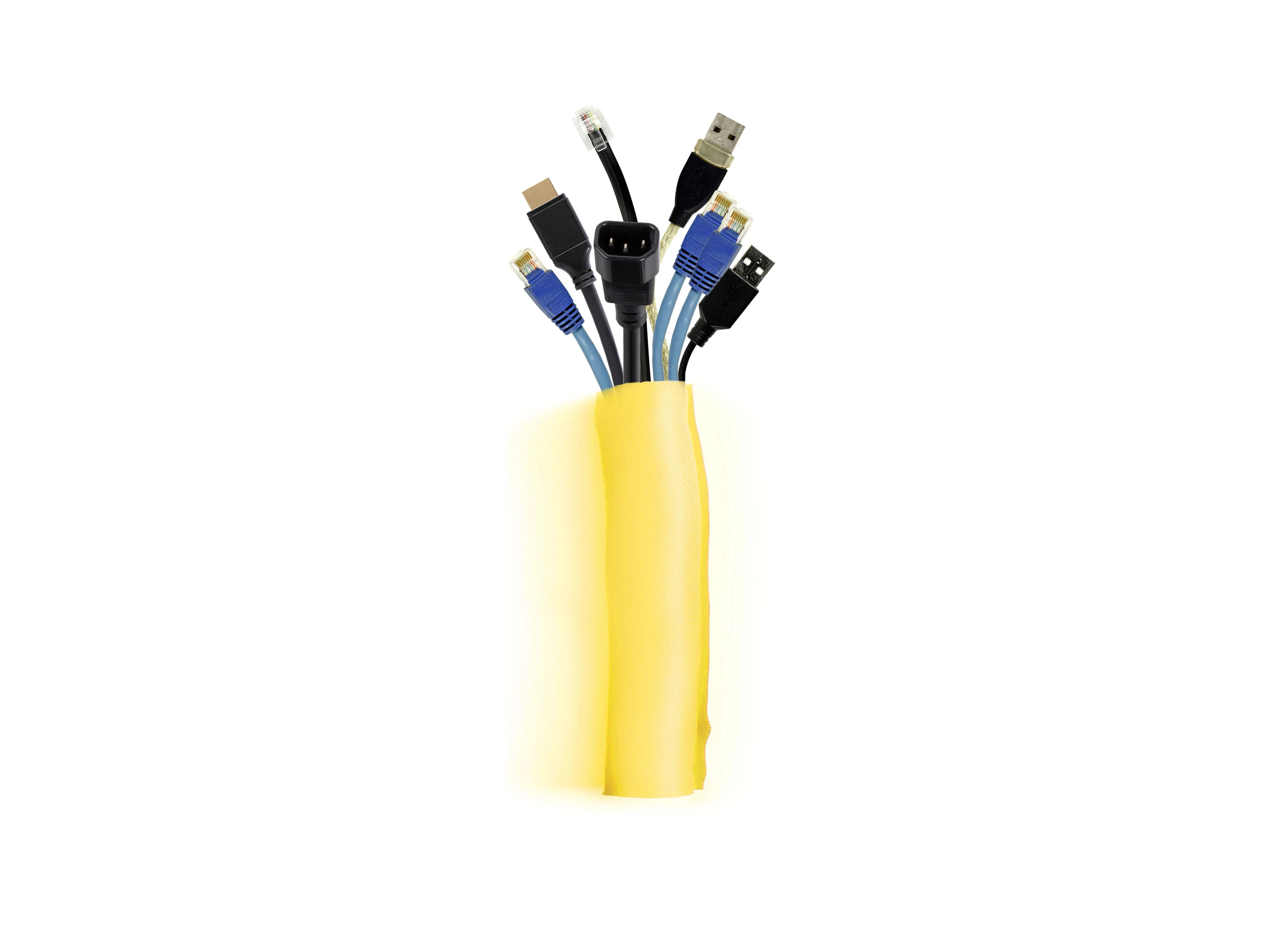 M Universal Cable Sock Self Wrapping 40mm Yellow 25m