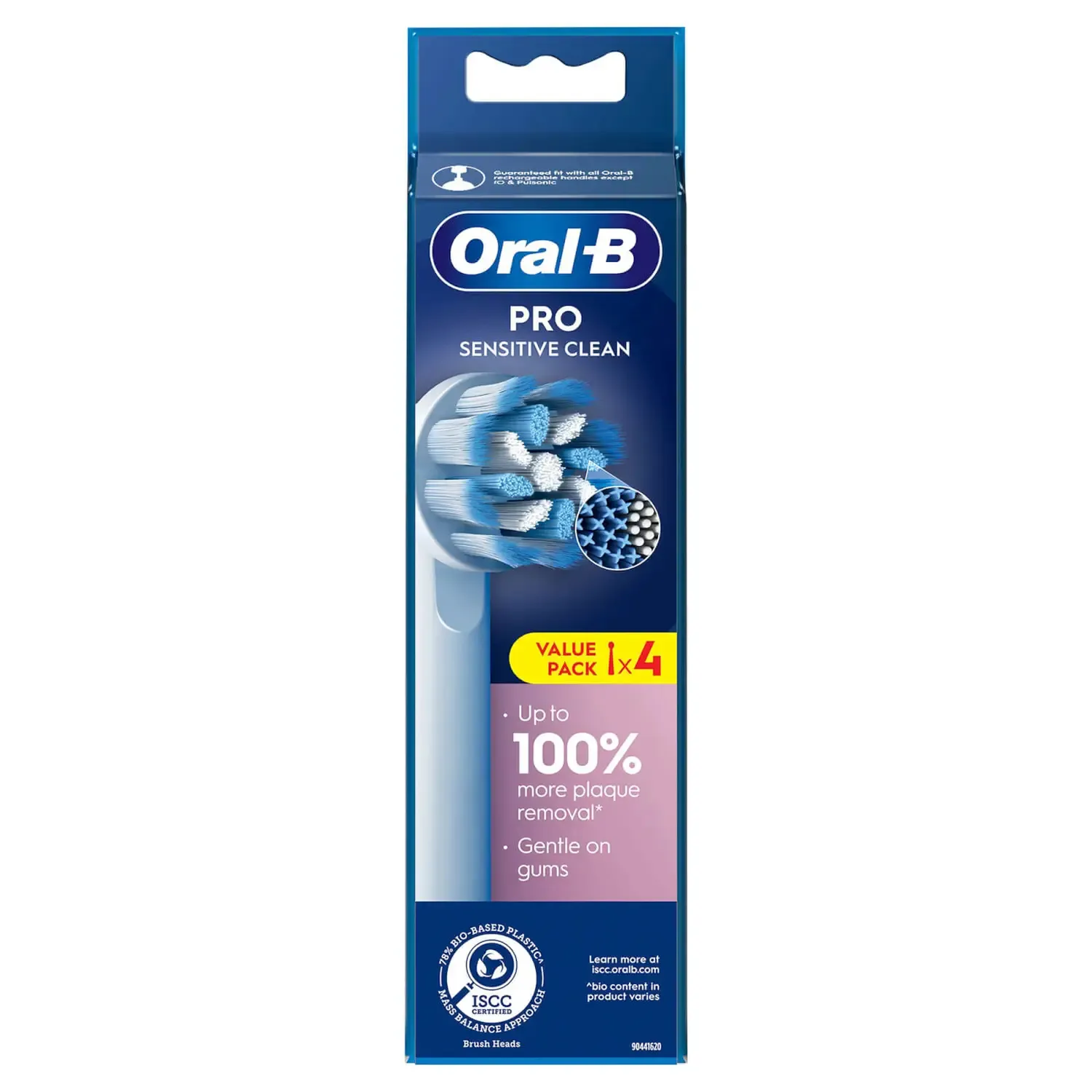 Oral-B Sensitive Clean & Care 4 st ers&auml;ttningsborsthuvuden, Alabastervit