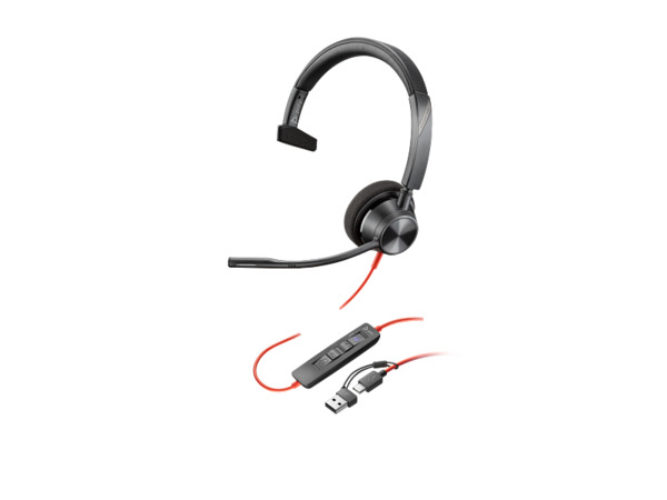 HP Blackwire 3310 monoheadset, svart