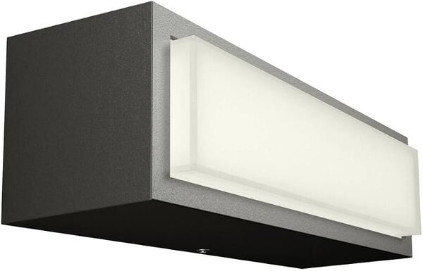Philips Stratosphere Ultra Efficient Integrated LED Outdoor Wall Lamp 3.8W 800lm 2700K Warm White Anthracite IP44