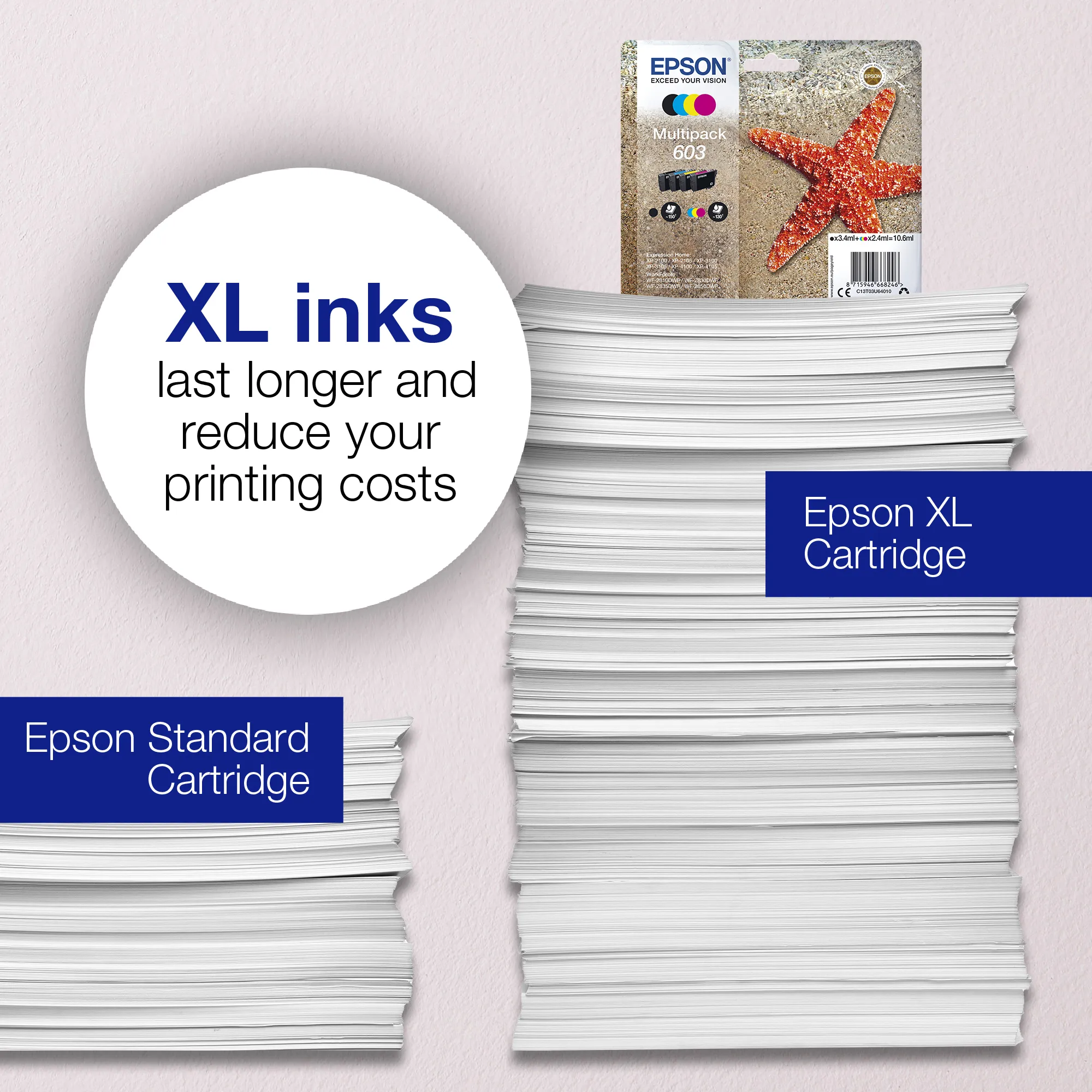 Epson 603XL-mustekasetti, 4 ml, keltainen